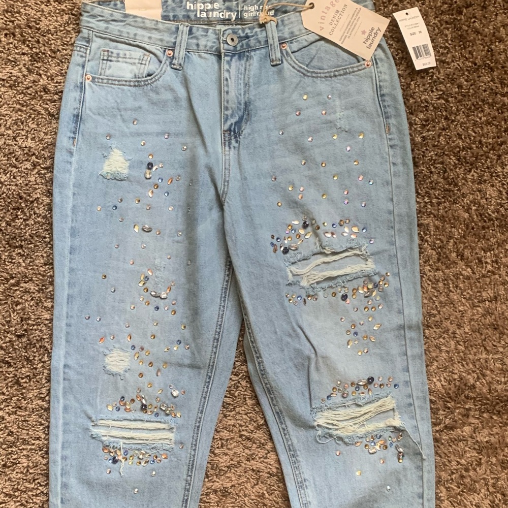 Boot Cut/Ankle Hi-Rise Jeans